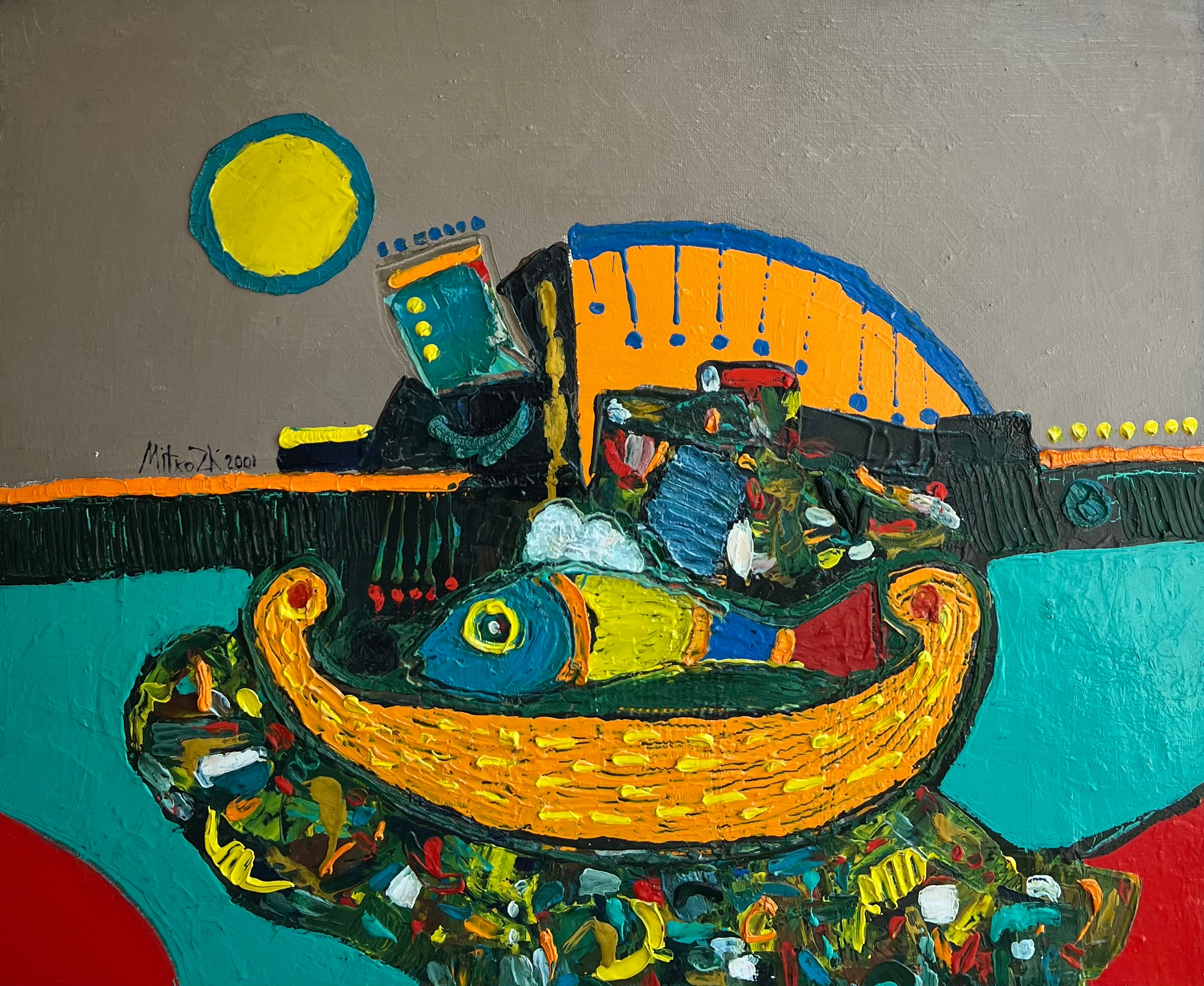Митко Железаров - “Sailing with a fish” Картина Arteostudios